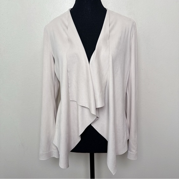 Zara Womens Small Waterfall Beige Open Cardigan - Picture 1 of 14